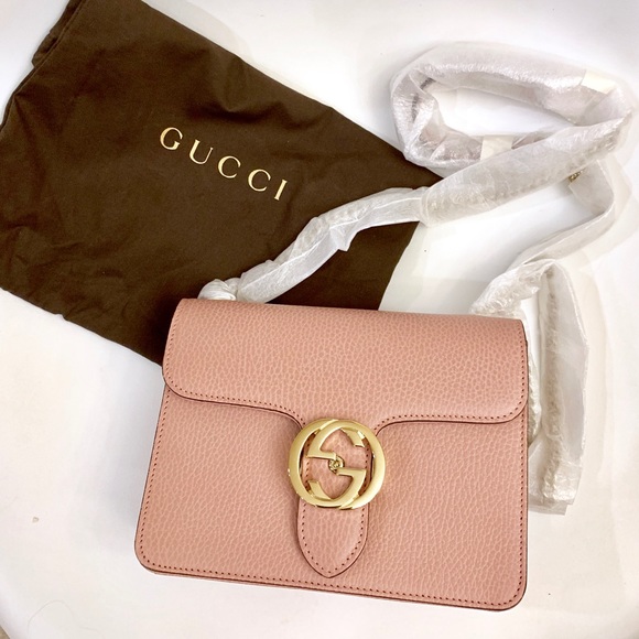 Gucci Handbags - Gucci Interlocking Crossbody Pink